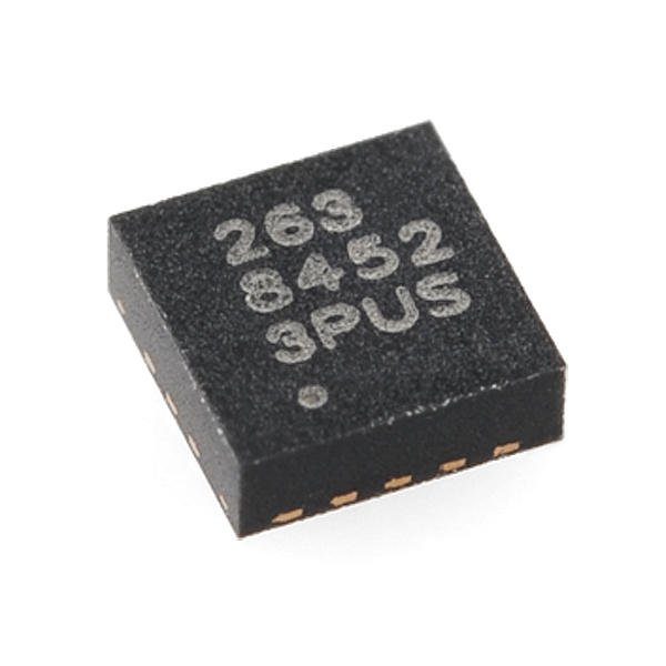 Freescale Semiconductor 3-axis MEMS accelerometer breakout board on white background